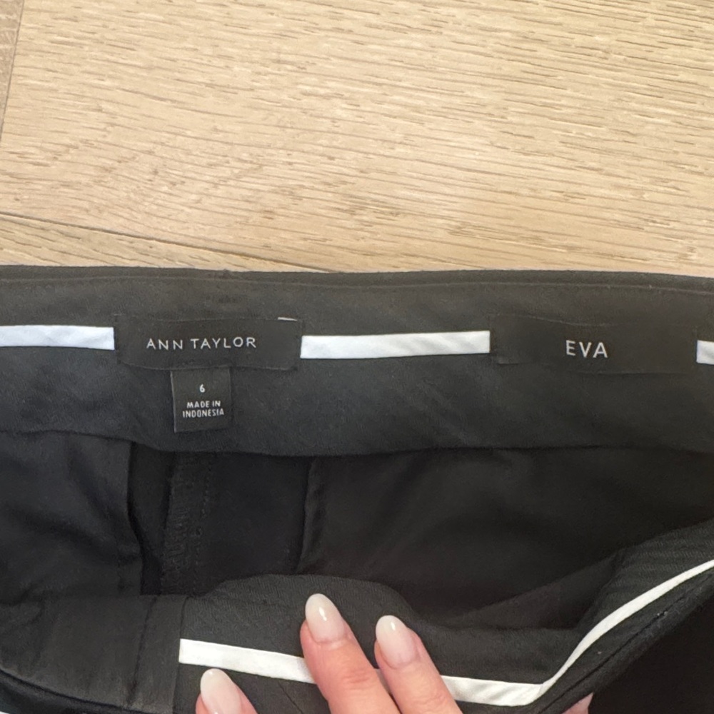 Ann Taylor Classic Black Straight Leg Pants - Picture 3 of 3